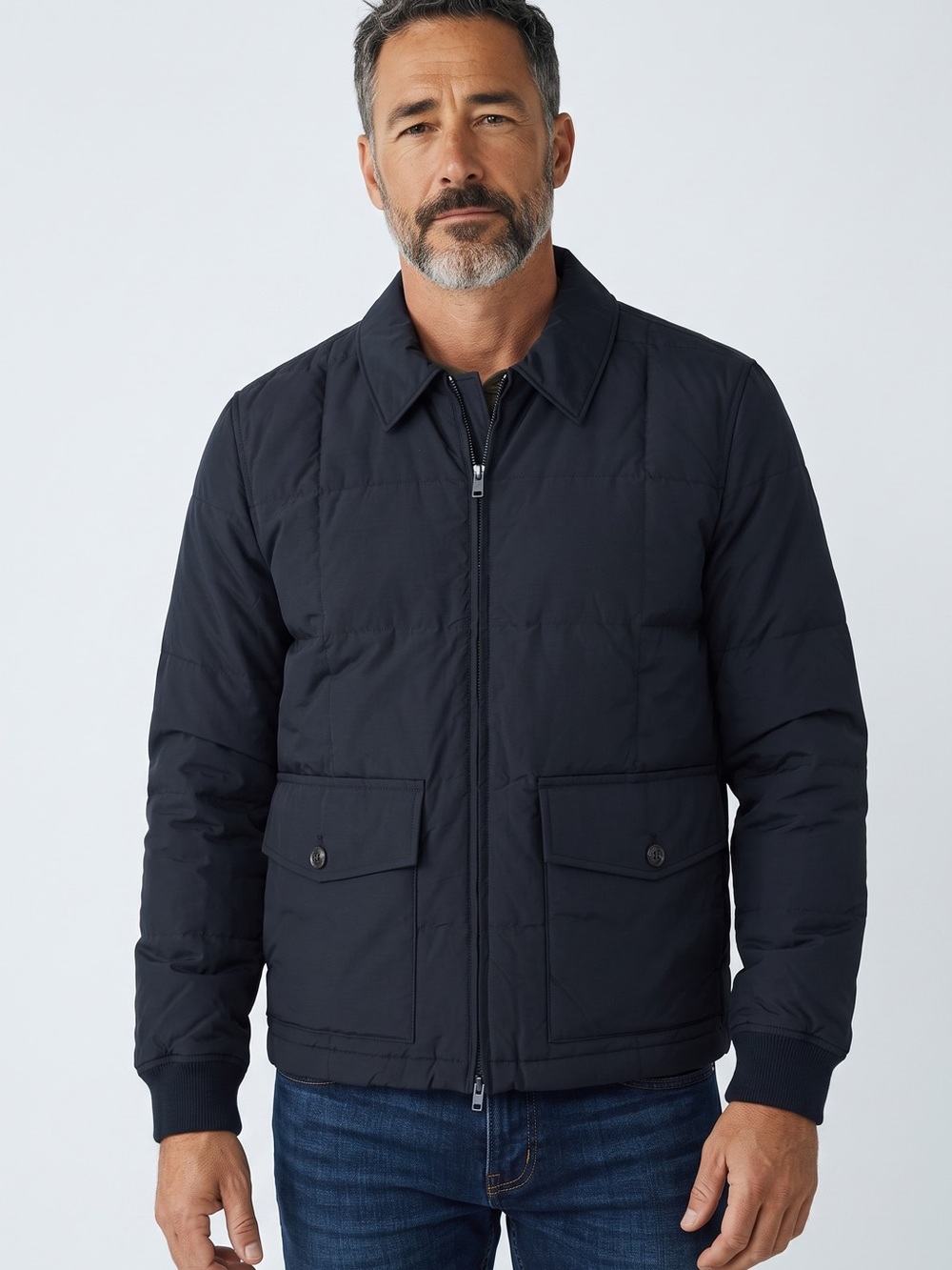 J.Crew Men’s PrimaLoft Box Quilt Insulated Jacket Black Medium NWOT Never Worn - Picture 2 of 11
